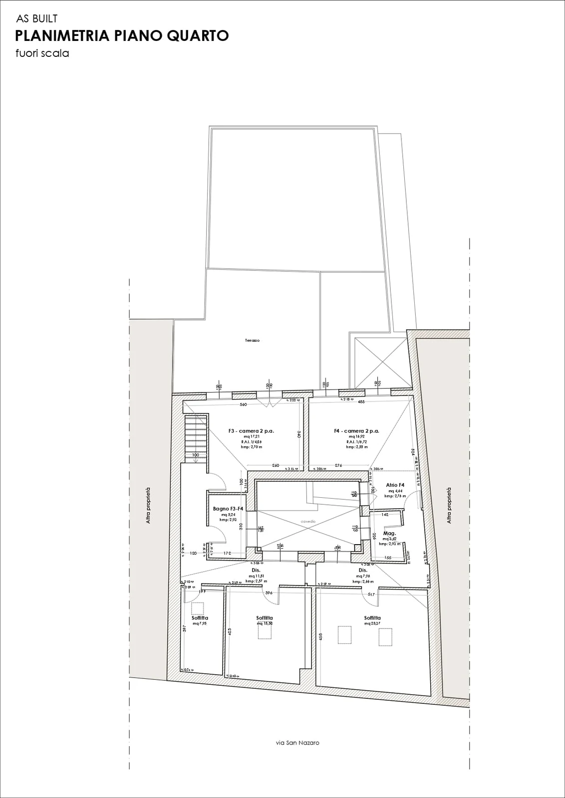 Planimetria piano quarto